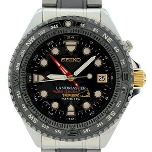 Seiko Kinetic 41mm Land Master LE Naomi Uemura Ceramic Titanium Watch 5M65-0A10!